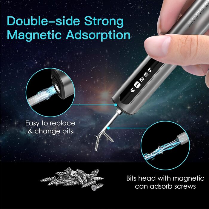 ARROWMAX Міні електричний шуруповерт, прецизійний набір інструментів для ремонту телефонів, годинників, ноутбуків (M1 PRO)