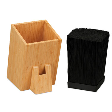 Relaxdays Unfilled Bamboo Knife Block