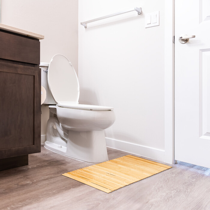 Relaxdays Bamboo Bath Mat 80x50 cm