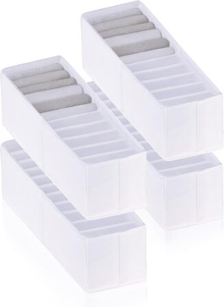 ROW&LINE® – Organizer Set – 11 extra tall compartments for underwear, bras & clothing – Organization system for changing tables – durable & washable for any closet & drawer – white – Size: 4x S