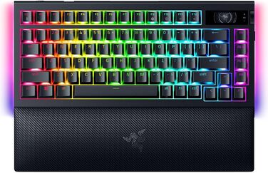 Механічна ігрова клавіатура Razer BlackWidow V4 Pro 75% з Green Switch, RGB Chroma, 6 макро-клавіші, Doubleshot ABS, QWERTY US-розкладка, чорна