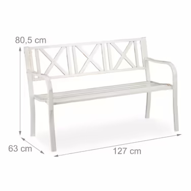 Relaxdays Metal Garden Bench