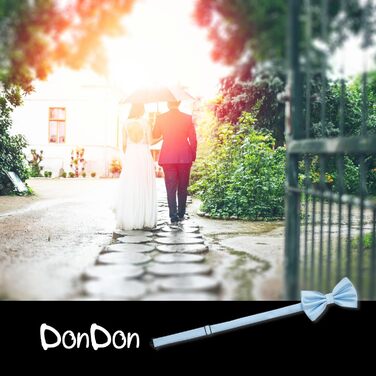 Метелик чоловічий DonDon Seiden-Look, блакитний, 12x6 см - ручна робота