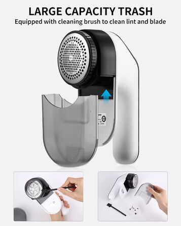 Електричний триммер для одягу Zawaer, 2000 mAh, видалення котушок, 3 швидкості, для одягу та меблів