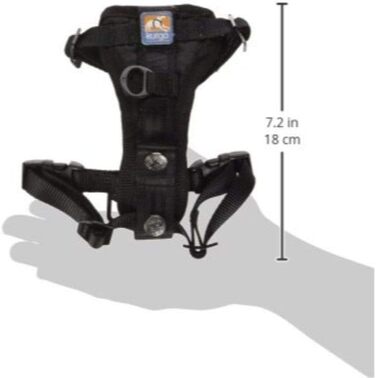 Шлейка для собак Kurgo TRU-Fit чорна, XS - антизигзаг, з кріпленням для безпечного ременя