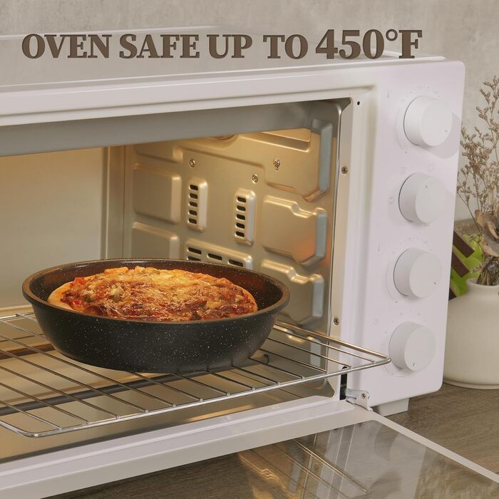 Набір посуду керамічний 23 предмети з антипригарним покриттям та знімними ручками, чорний. Підходить для всіх типів плит, включаючи індукційні. Сковороди 20/26 см, каструля 18 см, сотейник 24 см, жароміцний.