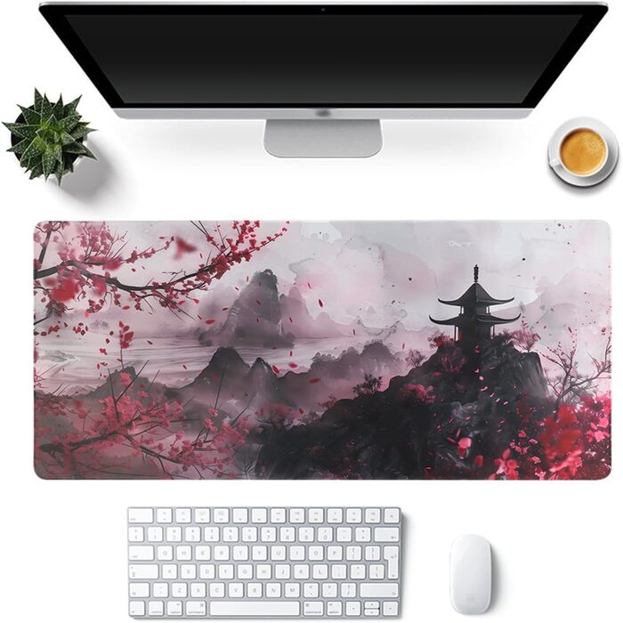 Килимок для миші ігровий XXL 900x400 мм, антиковзка підкладка для комп'ютера, ноутбука, MacBook, з натурального каучуку, водонепроникний, з принтом аніме