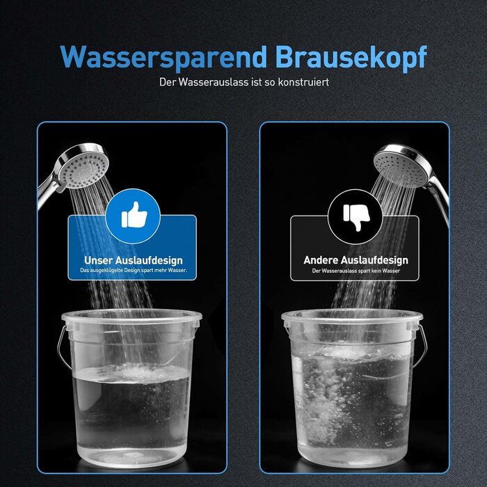 Насадка для душу ручна, 3 режими, високий тиск, діаметр 120 мм, шланг 1.5 м, економна, з тефлоновою стрічкою, хром