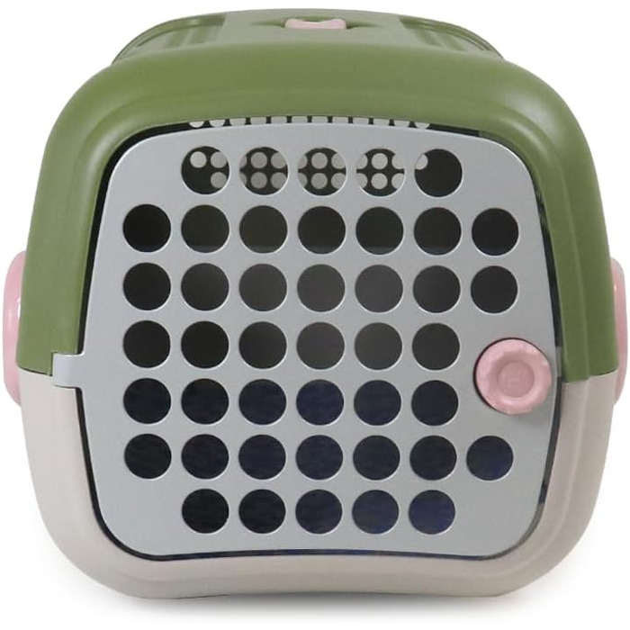 Транспортна переноска для собак та котів United Pets A.U.T.O. Design, Made in Italy, рожево-сіра, з гігієнічним килимком, 51x37x33 см