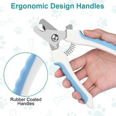 Електричний точило для собачих кігтів Aomig Krallenschleifer 6 шт. з LED-дисплеєм та 2 швидкостями. Підходить для собак та котів. Чорний та білий (A) / Синій та білий (B).