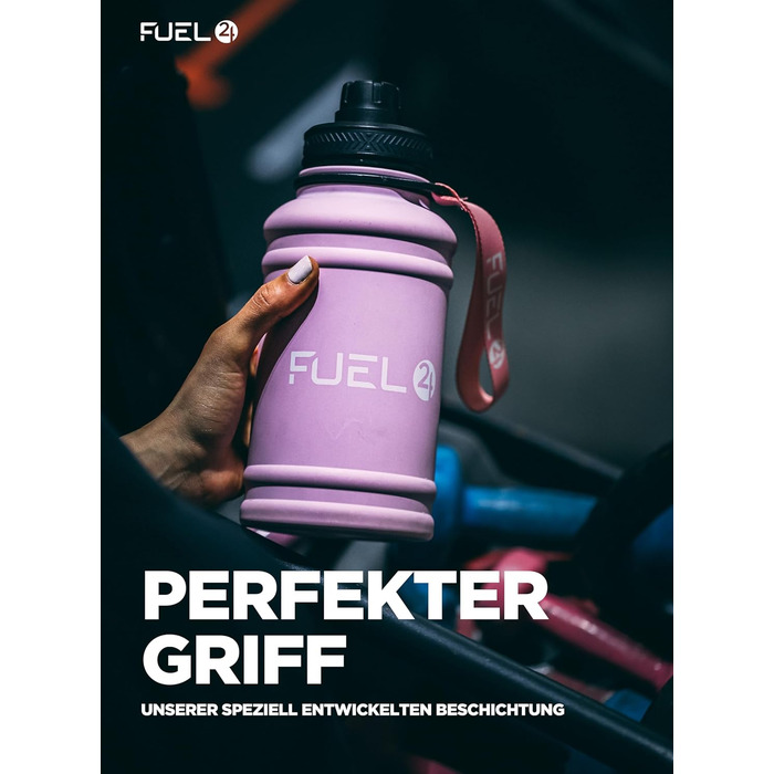 Extra Stark Stainless Steel Metal Water Bottle 1.3L & 2.2L - Leak-Proof & BPA-Free Stainless Steel Water Bottle - Robust Water Bottle Gym, Sports Stainless Steel Water Jug Bottle for Adults (1300 ml, Pink)