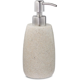 Дозатор для мила Relaxdays 300 мл, наповнюваний, для ванної/кухні, з нержавіючої сталі, пісок, полірезин