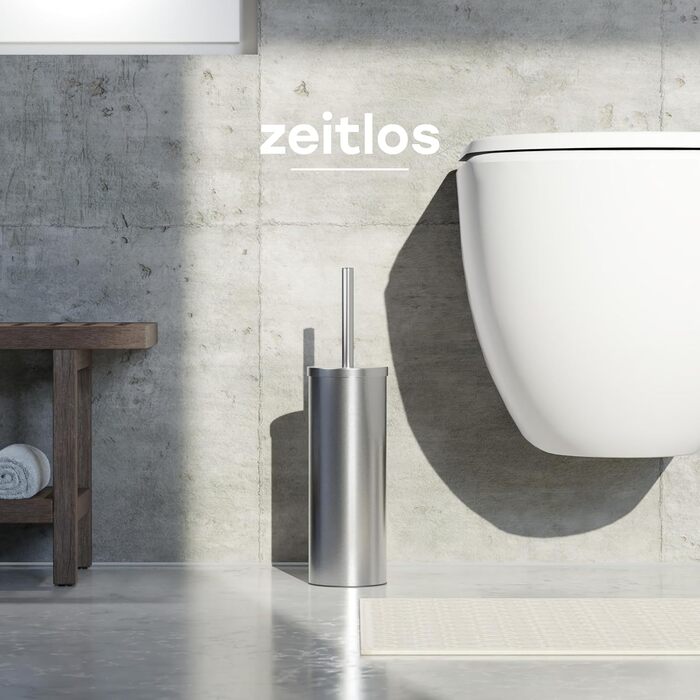 Торцева щітка для унітазу з нержавіючої сталі та силікону з дискретним тримачем. Антибактеріальна щітка для туалету з захистом від бризок (срібляста)