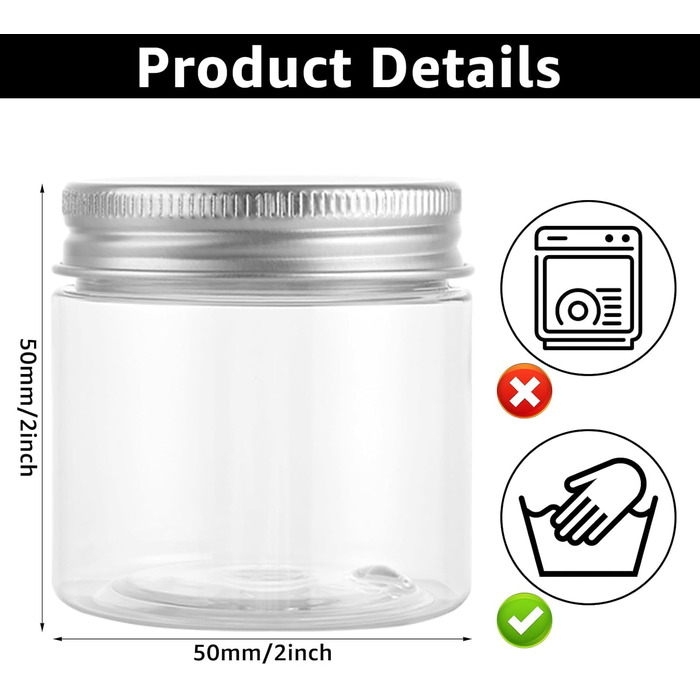 Набір контейнерів для зберігання 16 шт. 500 мл з кришкою, прозорі пластикові банки, BPA Free, для продуктів та солодощів