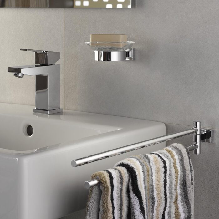 Тримач для склянки або мильниці Grohe Essentials Cube, квадратний, окремий
