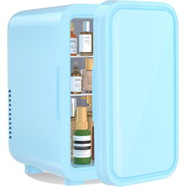 YASHE Mini Fridge - 6 Liter / 8 Can Portable Cooler - Thermoelectric - Blue