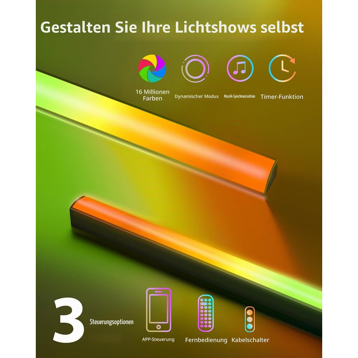 Кронштейн для ТБ Perlegear PGTVM79B поворотний та нахильний з LED-підсвіткою та синхронізацією з музикою, для телевізорів 25-65 дюймів (до 45 кг), VESA 400x400мм