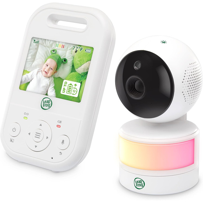 Відеоняня LeapFrog LF2513 без Wi-Fi, IPS LCD екран 2.8 дюйма, поворотна, нічне бачення, 300 метрів, датчик температури