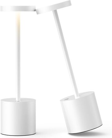 Бездротова LED лампа SLSMD для столу з акумулятором 5000mAh, регульована яскравість, USB-зарядка, для дому та відпочинку (2 білих світлодіода)