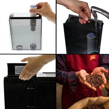 Melitta Caffeo Solo & Perfect Milk - Fully Automatic Coffee Machine - with Milk System - Milk Frother - 3-stage Adjustable Coffee Strength - Black (E957-201) Black Fully Automatic Coffee Machine