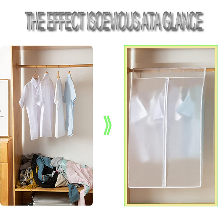 2 шт. Пранці для одягу GQC, великі, прозорі, захисні, з блискавкою (50x80x120 см)