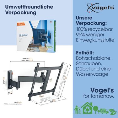 Настінне кріплення для телевізора Vogel's Comfort TVM 3445 Full-Motion 32-65