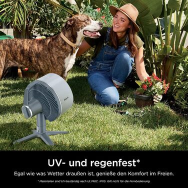 Вентилятор Shark FlexBreeze TableMate FA150EU: акумуляторний, для дому та вулиці, до 24 годин роботи, швидке охолодження, радіус дії 20 м, тихий, 5 швидкостей, осциляція, з пультом керування