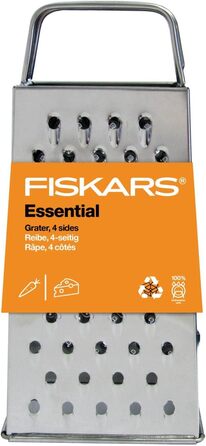 Терка Fiskars Essential 4-стороння, нержавіюча сталь, 23 см, срібляста (1065589)