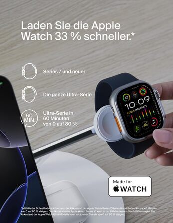 Belkin MagSafe 3-в-1 Бездротова Зарядка 15W для iPhone, Apple Watch та AirPods (Біла) - Сумісна з MagSafe/Qi2