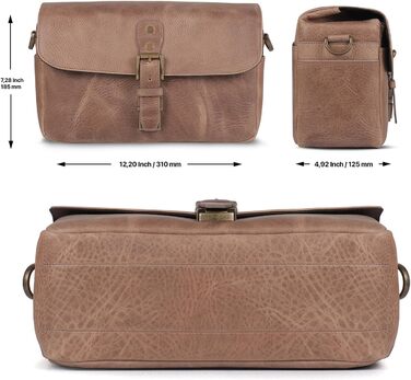 Чохол для камери MegaGear Torres з натуральної шкіри, оливковий (Mink)