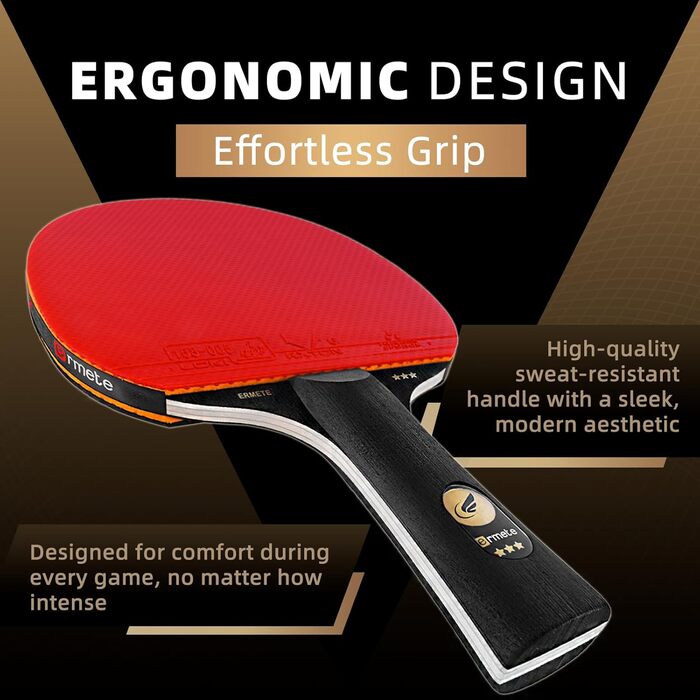 Набір для настільного тенісу: 2 ракетки, 3 м'ячі, сумка. Підходить для початківців, сімей та професіоналів