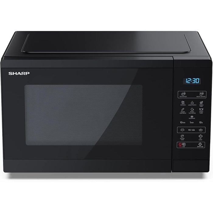 Мікрохвильова піч SHARP YC-MS252AE-B: 25 літрів, 900W, чорна