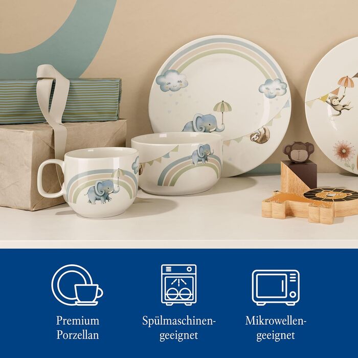 Набір дитячого столового прибору Villeroy & Boch Boho Kids (4 шт.) з нержавіючої сталі, сріблясто-платиновий, для миття в посудомийній машині