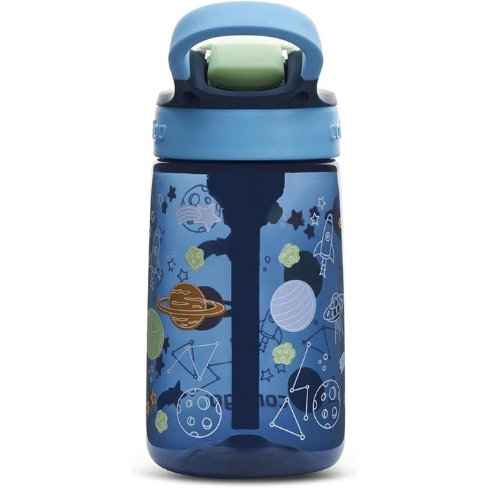 Contigo Kinder Easy Clean Autospout Sippy Cup with Straw, BPA-Free Durable Water Bottle, 100% Leak-Proof, Easy to Clean, Ideal for Daycare, Preschool, School, and Sports, 420 ml (Blueberry Cosmos, Plastic)