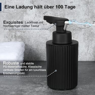 Phneems Automatic Soap Dispenser - Electric Automatic Soap Dispenser with Sensor - No Touch Sensor - Automatic Soap Dispenser for Bathroom, Kitchen, Office - USB - Black