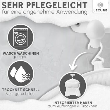 Подушка для ванни з губкою [в комплекті] - Дихаюча подушка для ванни для шиї та спини з ергономічною формою - Якісна подушка для розслаблення