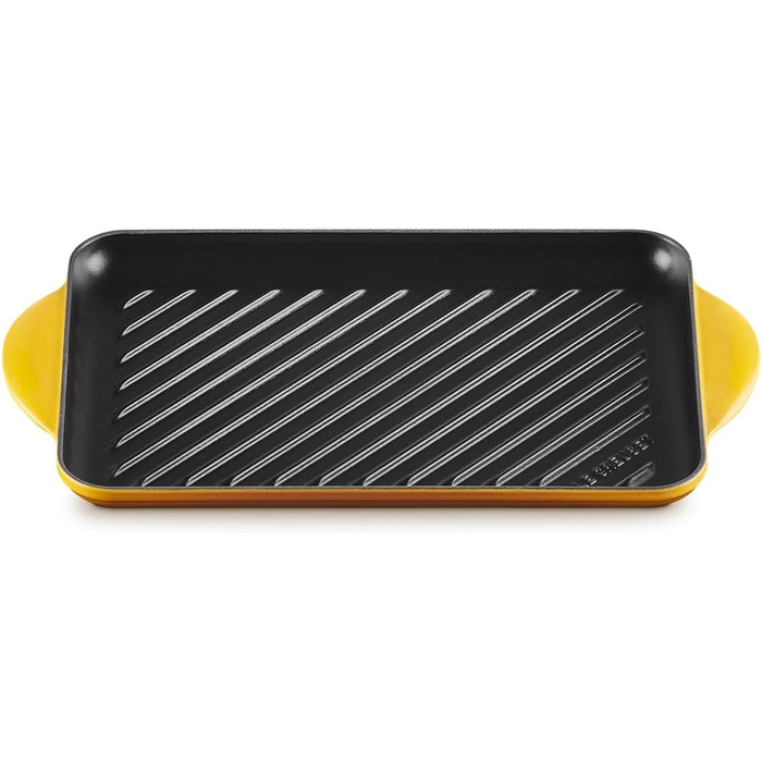 Чавунна прямокутна гриль-плита Le Creuset 33 см, для всіх типів плит, індукція, чорна (Nectar)
