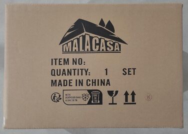 MALACASA, Julia Series, Dessert Plates Set of 6, 16.7cm Dinner Plates Porcelain, Cake Plates for 6 People.