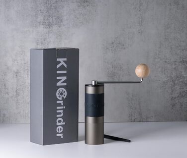 KINGrinder K0 Straight Grip Manual Coffee Grinder with 140 Adjustable Grind Settings for Aeropress, French Press, Drip, 25 g Capacity