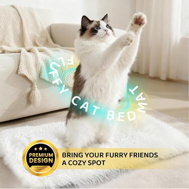 М'яке ліжко для котів, 60x45 см, плюшеве, для котів та маленьких собак, 2 в 1, тепле гніздо, ліжко-мішок, ліжко для котів, 91x71x3 см