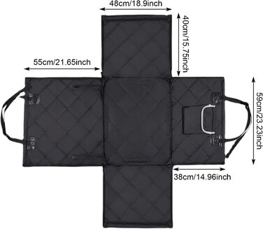 Автомобільний лежак для собак - переноска для собак, чорний, водонепроникний, з ременями, для малих та середніх собак