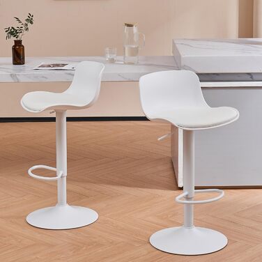 YOUNIKE Adjustable Bar Stools 2-Pack - Faux Leather Kitchen Bar Chairs with Backrest - Counter Height Stools for Bar & Kitchen