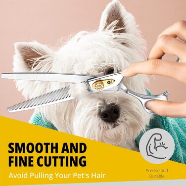 Професійна собача шерсть ножиці Dream Reach 8 дюймів - 440C нержавіюча сталь, ергономічна ручка, для собак та котів