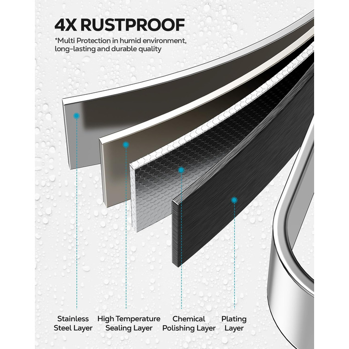 Підставка для мила Nieifi з двома ярусами та зливом, нержавіюча сталь, без свердління, для душової кабіни та ванної кімнати (срібляста)