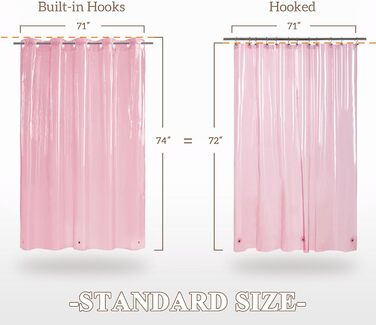 Завіса для душу Barossa Design Eva, 180x188 см, прозора блакитна (з магнітами)