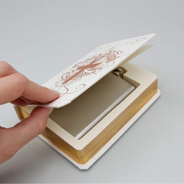 Фляга для напоїв Suck UK 'The Good Book' 120мл, нержавіюча сталь, білий колір