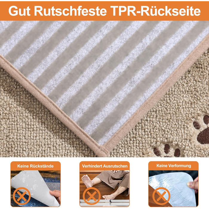 BEQHAUSE Non-Slip Stair Treads - 15 Piece Set, Washable Carpet for Stairs - Safe for Kids, Seniors & Pets - 22x70cm Beige