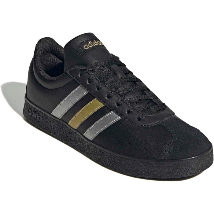 Жіночі кросівки Adidas VL Court Base, чорний/сріблястий/золотистий, 38 2/3 EU