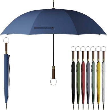Sapor Design Umbrella Stick Umbrella Stormproof Auto-Open Windproof | XXL Large & Stable for 2 People Men & Women | Golf Umbrella Travel – 123 cm Ø Elegant Blue - Modern