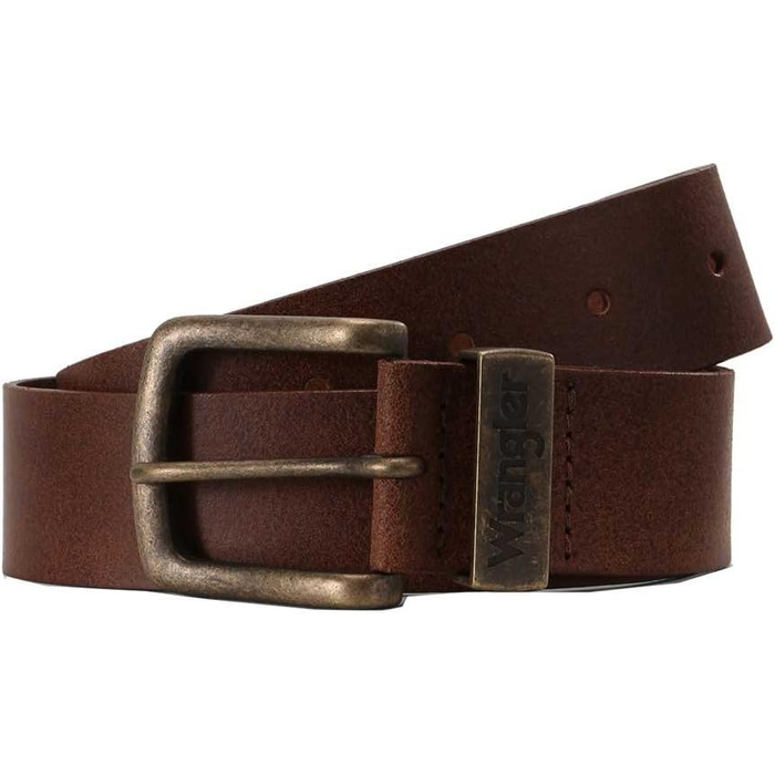 Чоловічий шкіряний ремінь Wrangler Metal Loop коричневого кольору (Cognac), розмір 95